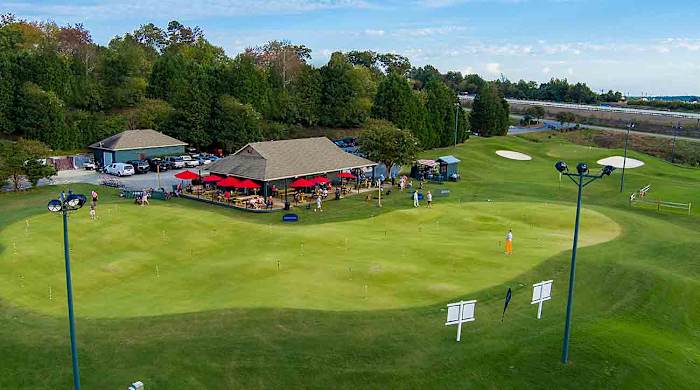 The putting course is pictured at 3's in Greenville, S.C.